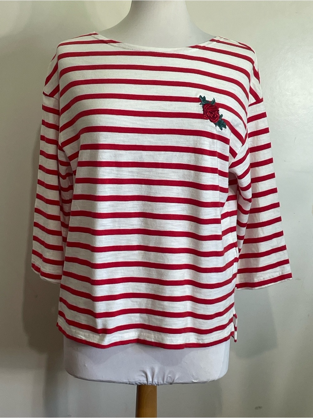 Women’s Levi’s Red & White Striped Cotton Top Size Small